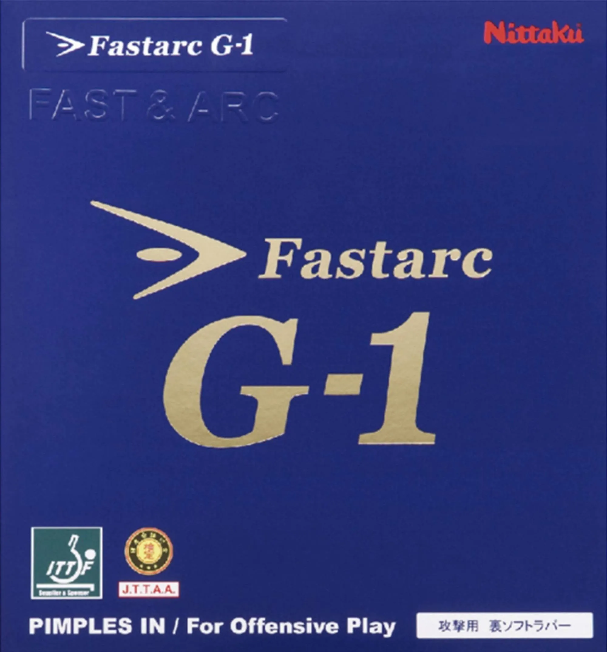 NITTAKU Fastarc G-1 2.0 mm Nero: Rivestimento per Tennis Tavolo ad Alte Prestazioni