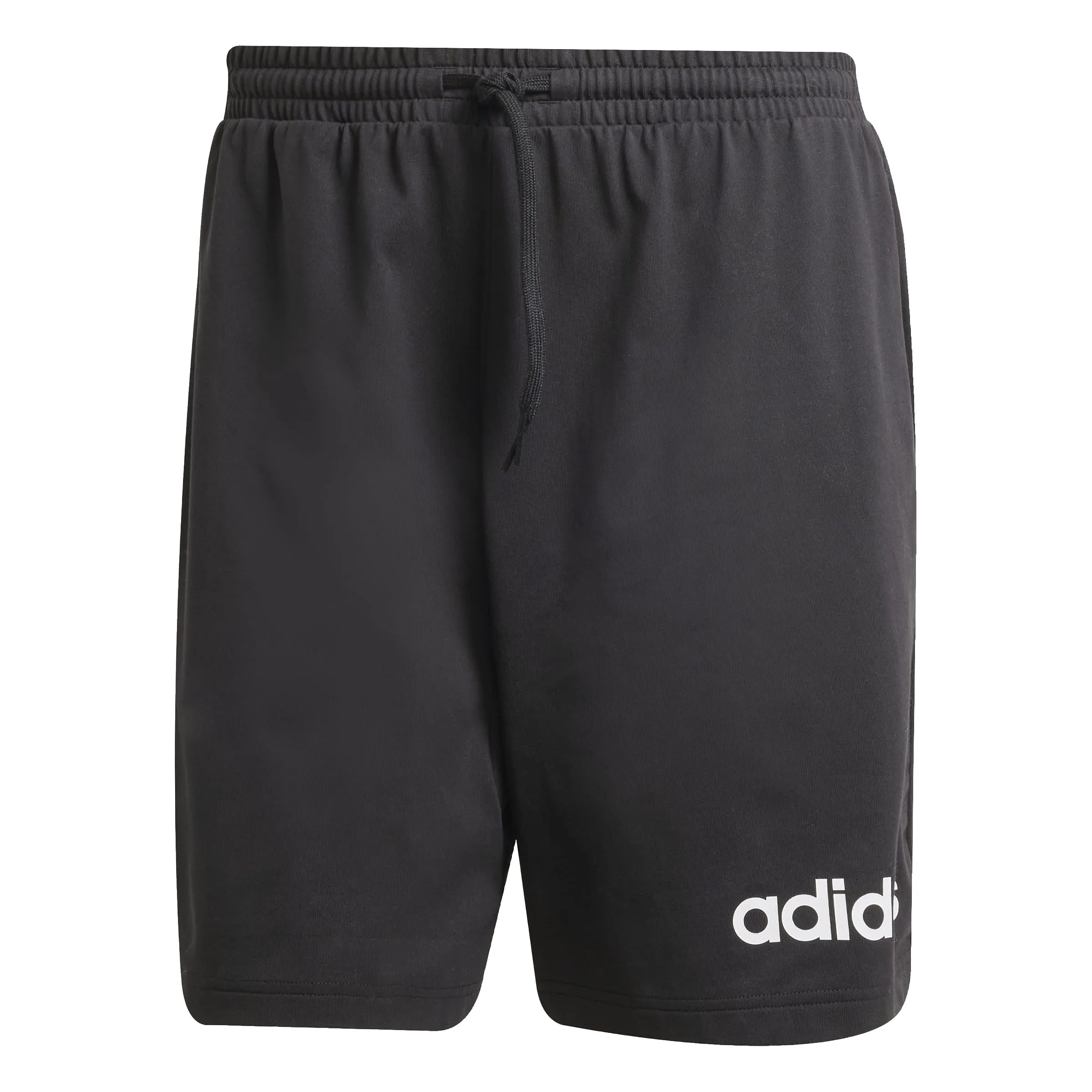 Adidas Essentials Linear Single Jersey Short Uomo - Nero/Bianco