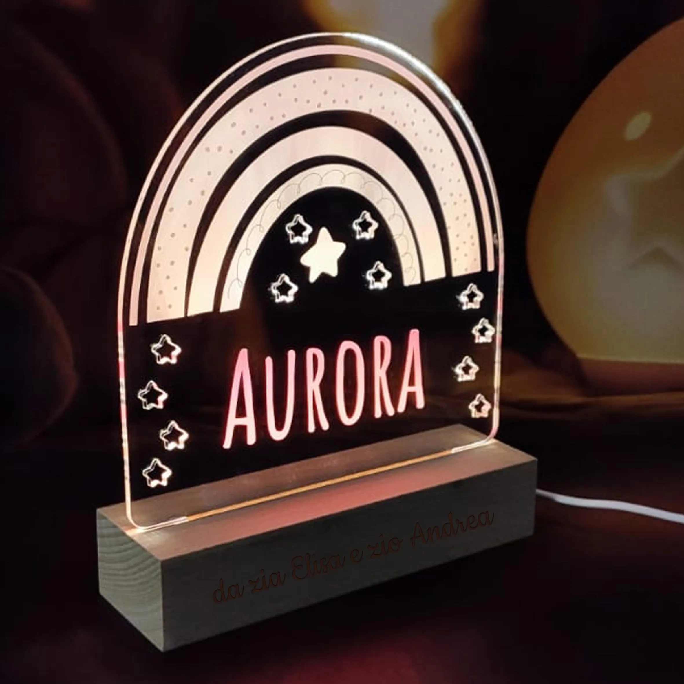 Stellaluce: Lampada Personalizzata con Nome - Illumina la Cameretta con Magia