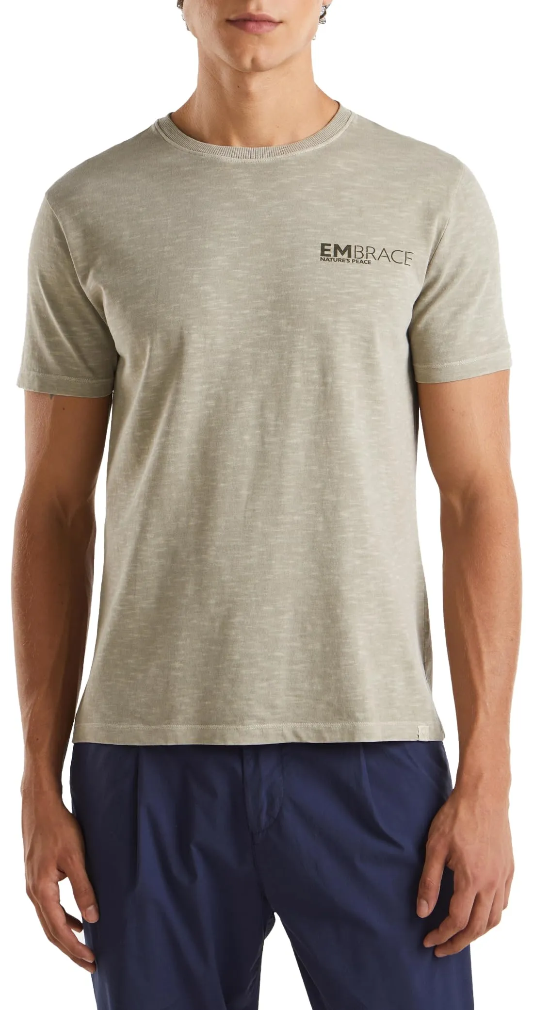 T-shirt Uomo United Colors of Benetton in Cotone Fiammato