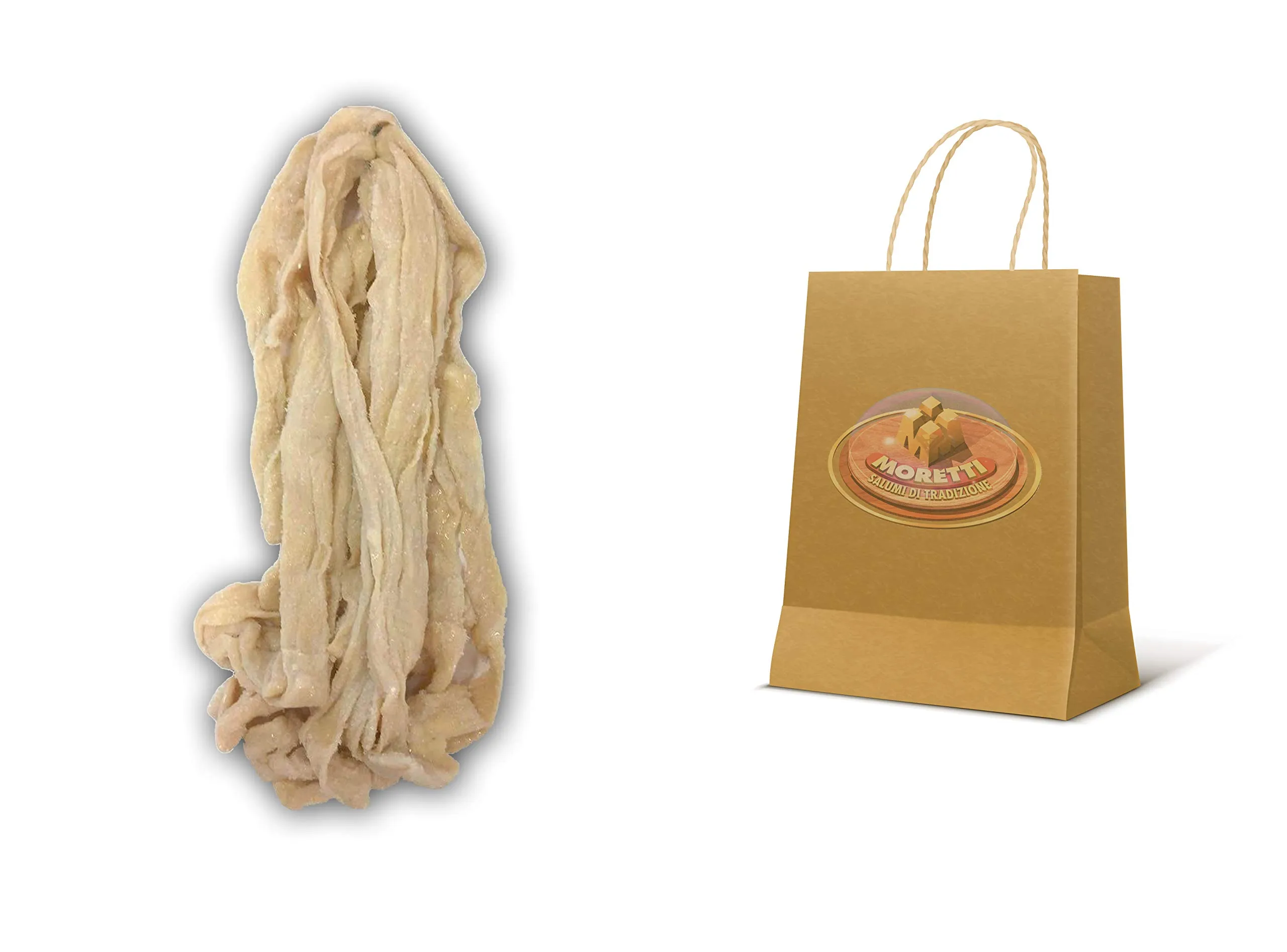 Moretti® | Budello Naturale di Bovino per Salame Insaccato da Essiccare | Dritti di Bue | Protezione e Stagionatura Salumi | In Confezione Sottovuoto