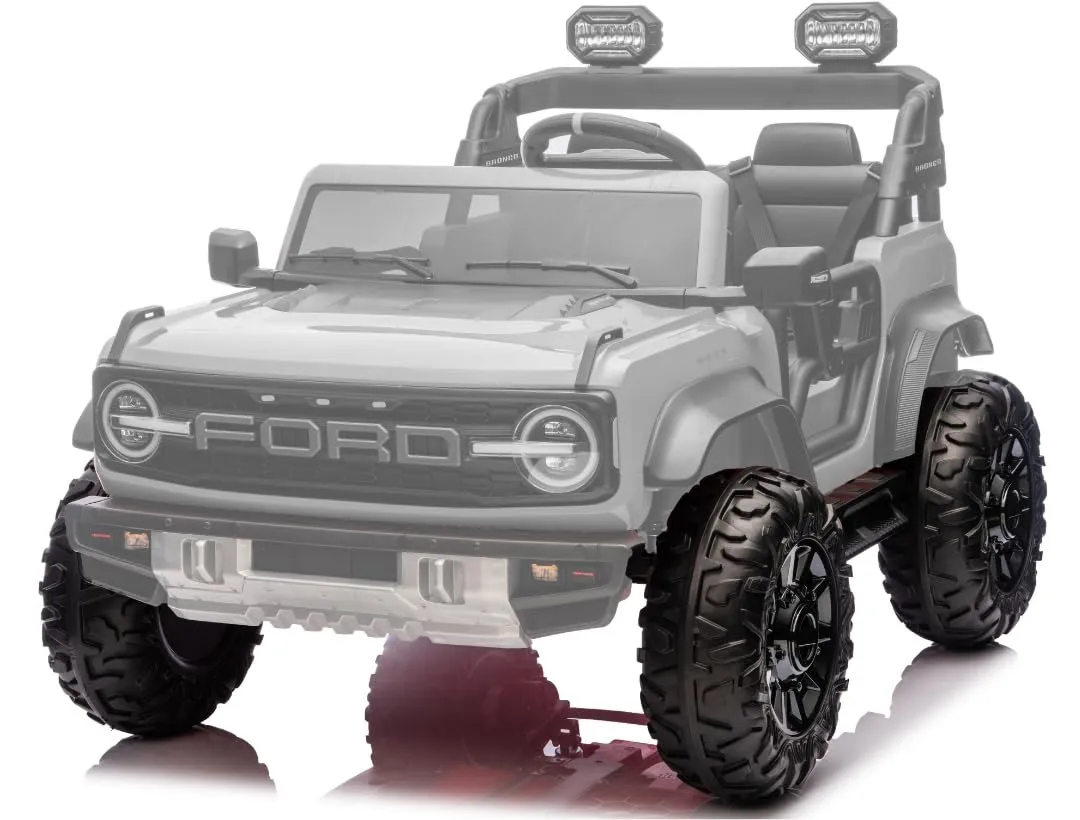 Kit Ruote Gomma EVA XL con Copriruota per Auto Elettrica Bambini Ford Bronco 24V