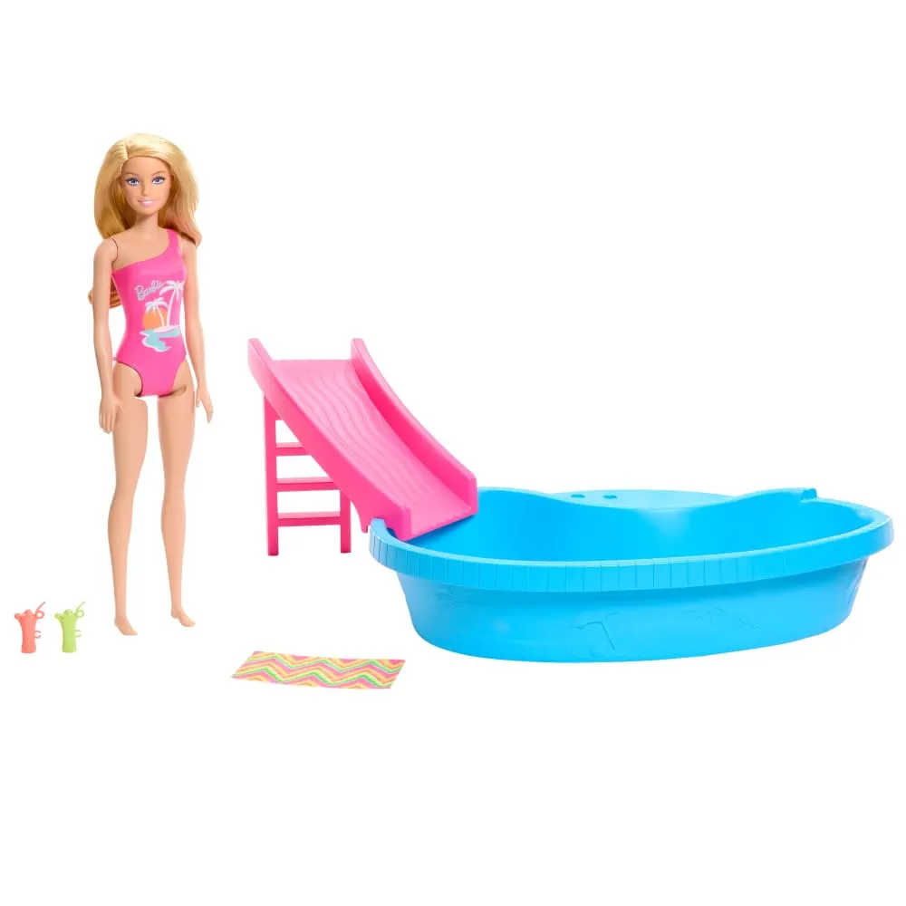 Barbie Playset Piscina con Bambola Bionda
