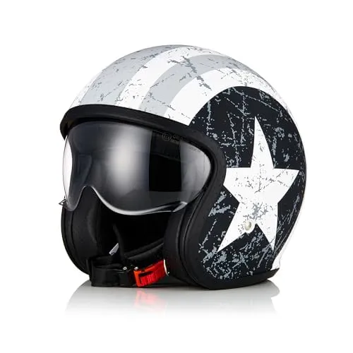 Origine Rebel Star Grey - Casco Jet Omologato ECE 22-06