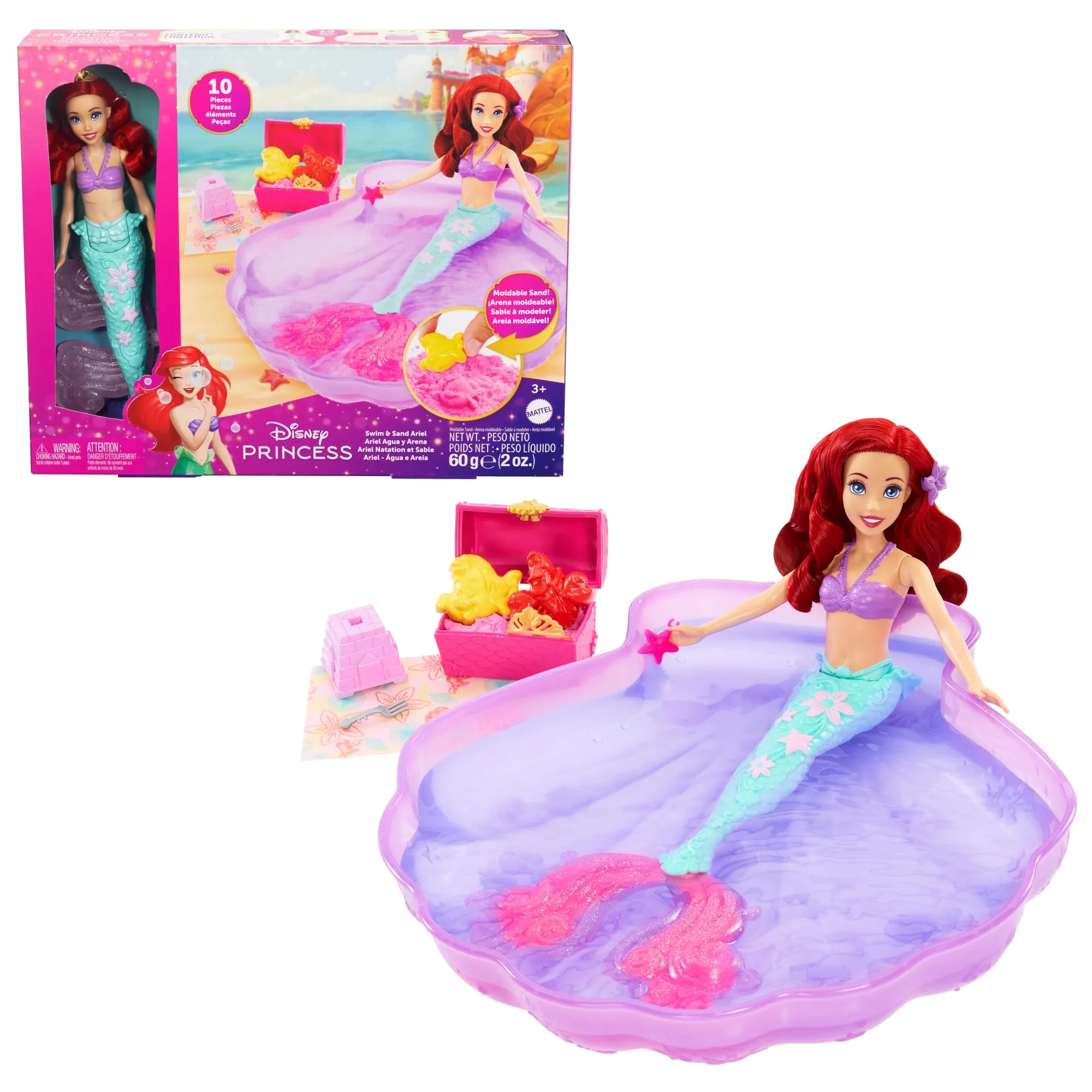 Mattel Disney Princess Set di Gioco Ariel Avventure in Piscina