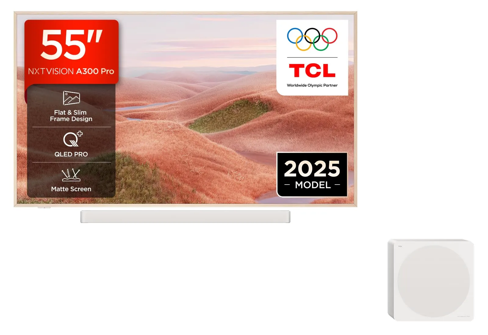 TCL 55" QLED PRO 4K Ultra HD TV A300 PRO con Google TV