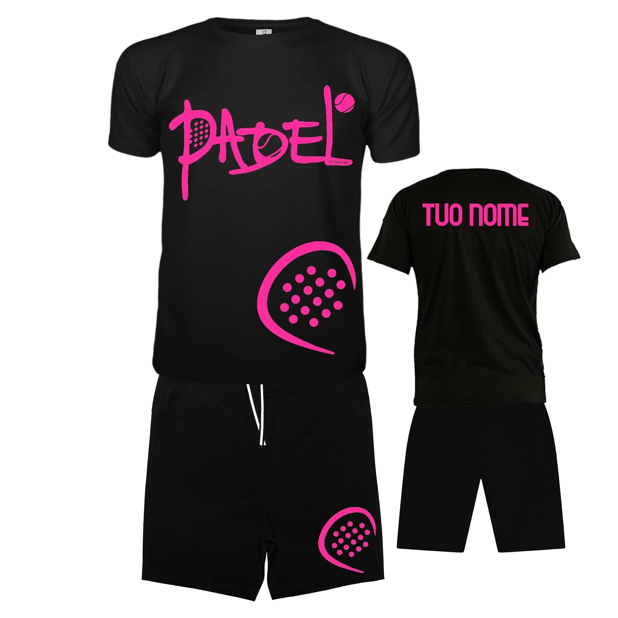 Completo Padel Uomo Personalizzabile Vestipassioni - Traspirante e Made in Italy