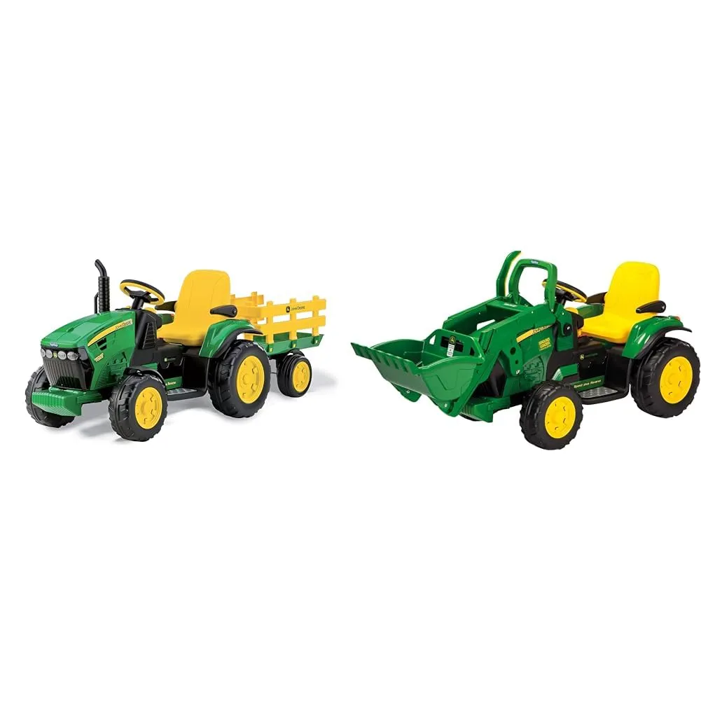 Peg Perego John Deere Ground Force con Rimorchio e Ground Loader: L'Avventura Agricola Elettrica per i Tuoi Bambini