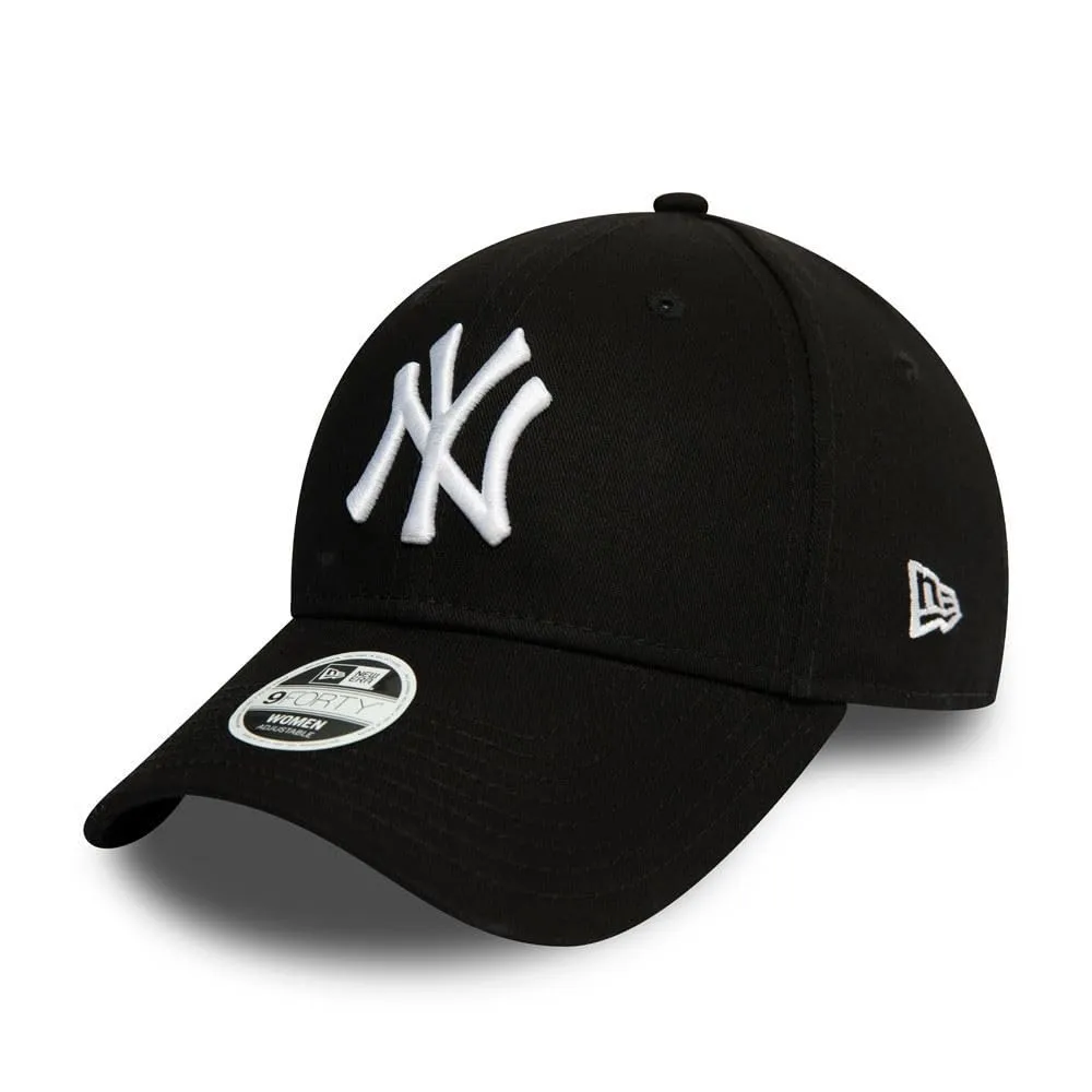 New Era New York Yankees MLB League Essential Nero 9Forty Berretto Regolabile Donna