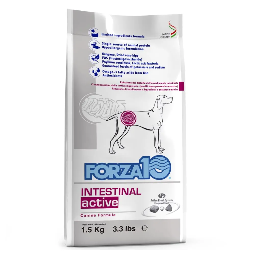 Forza 10 Intestinal Active Crocchette per Cani con Problemi Intestinali - Pesce 1,5 kg