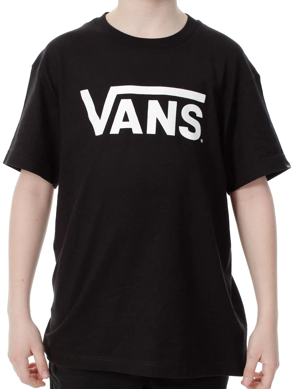 Vans Classic T-Shirt Ragazzo Nera/Bianca