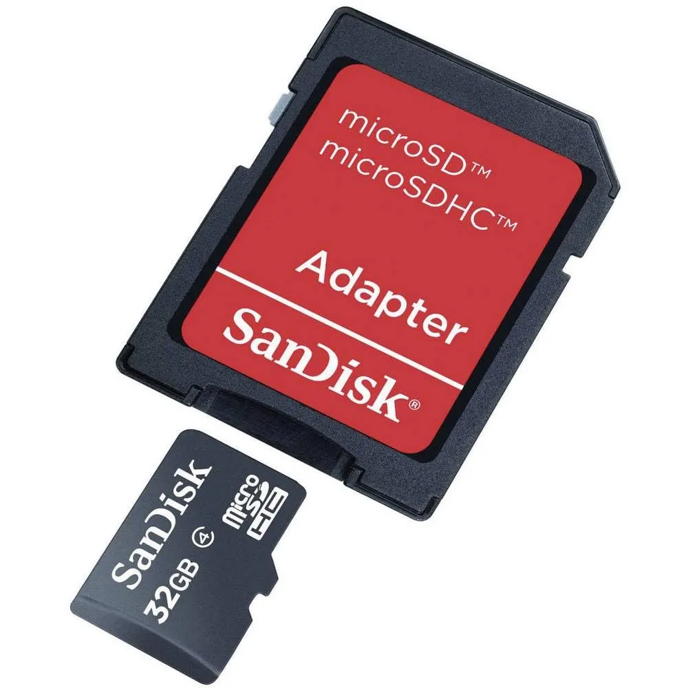 SanDisk MicroSDHC 32GB Classe 4 con Adattatore SD