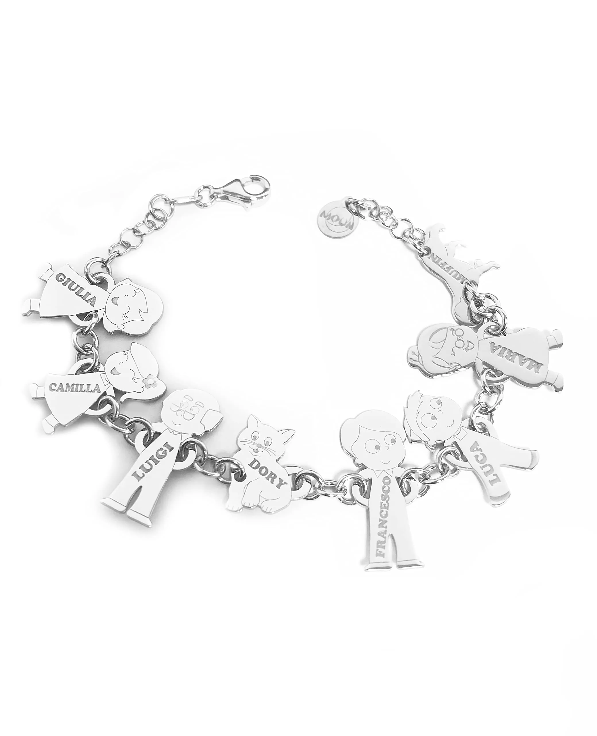 Bracciale Famiglia Personalizzato 8 Componenti