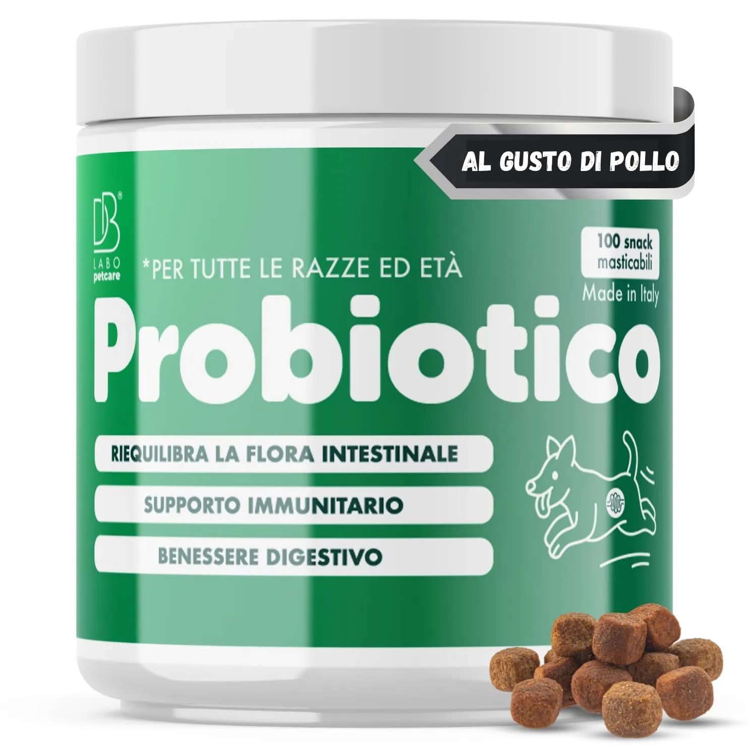 DB Labo - Probiotici per Cani 100 Snack