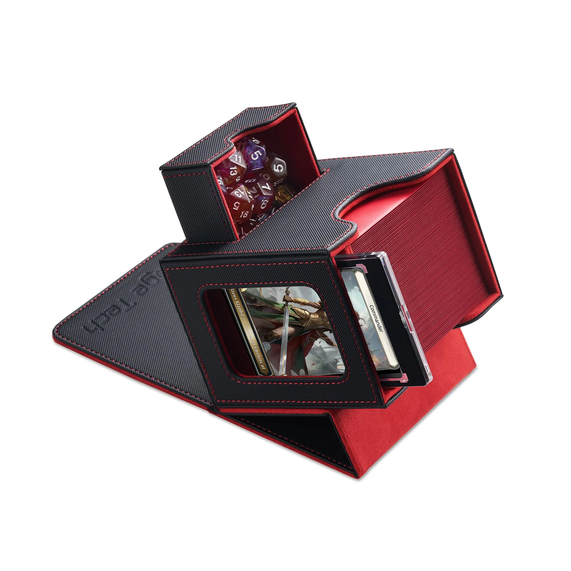Mage Tech Commander Deck Box Nero/Rosso per MTG