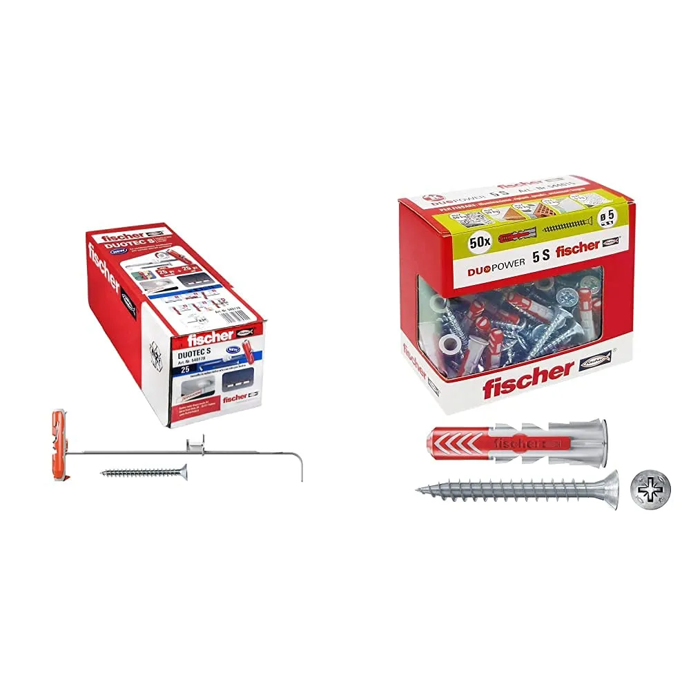 Fischer Duotec 10 S e Duopower 5x25 - Kit Tasselli per Fissaggi Universali