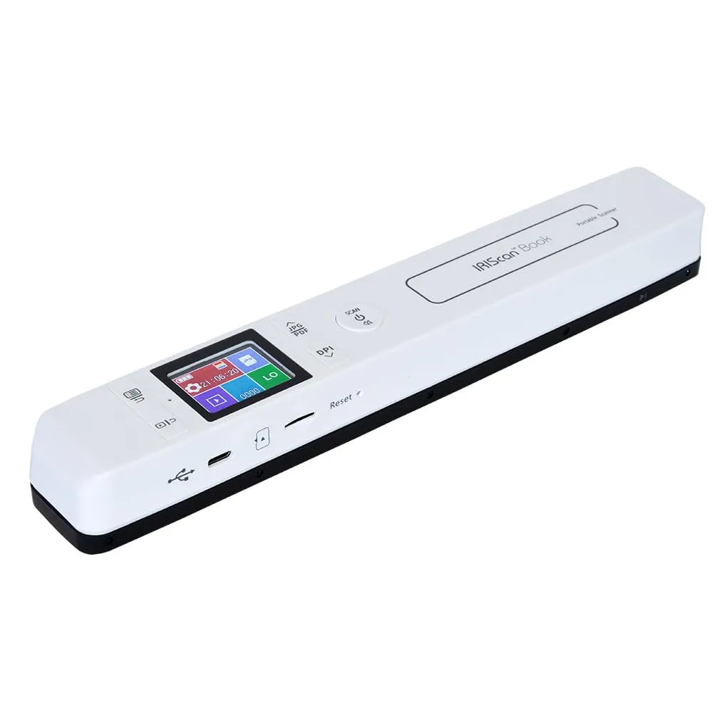 IRIScan Book 5 WiFi - Scanner Portatile a Batteria per Documenti A4 con Editor PDF Gratuito