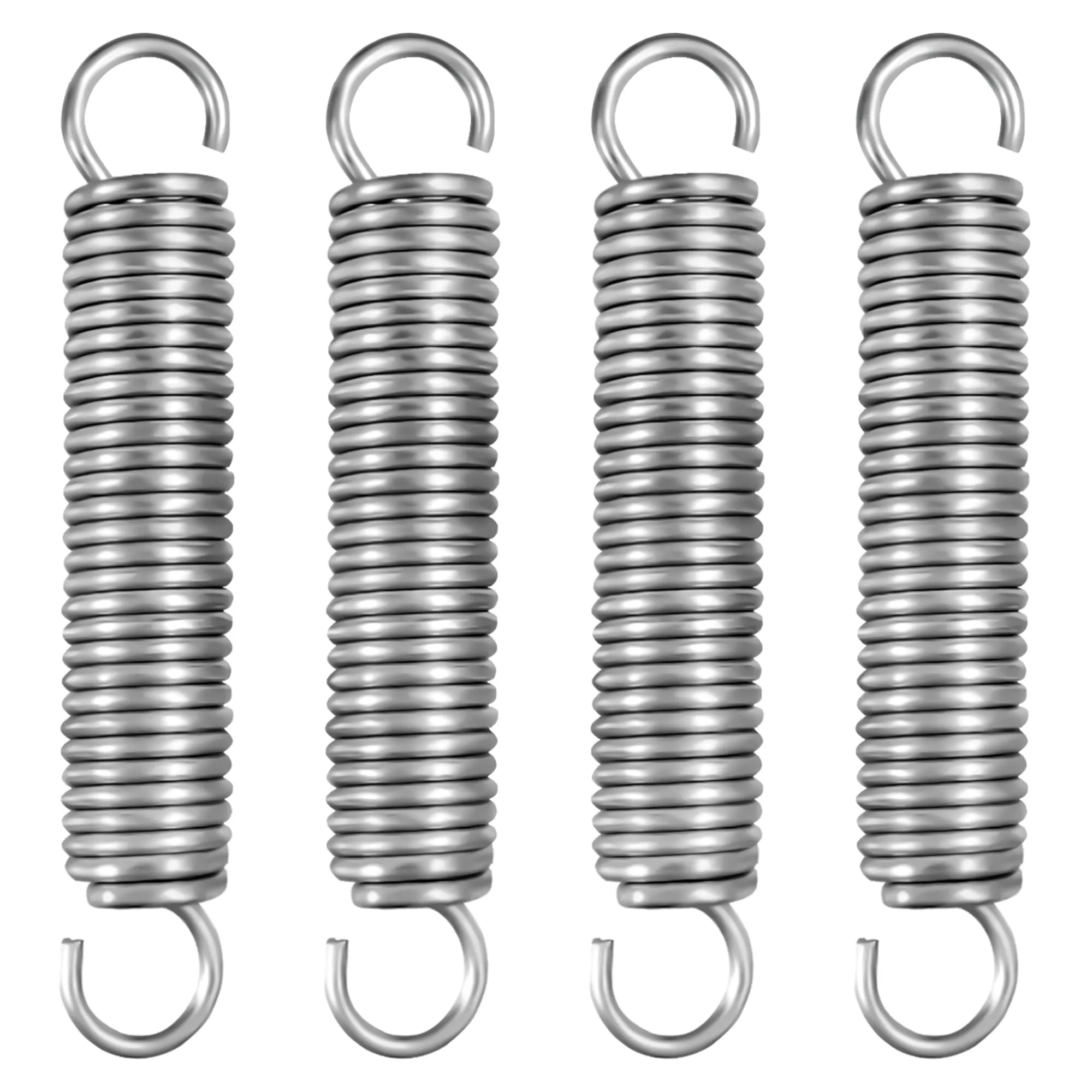 NICAVKIT Set di 4 Molle di Trazione in Acciaio Inox con Gancio, 100mm