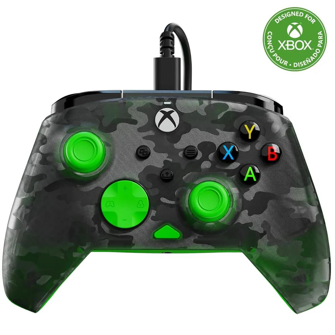 Turtle Beach Rematch Core Camo Nero/Verde - Gamepad cablato per Xbox e PC