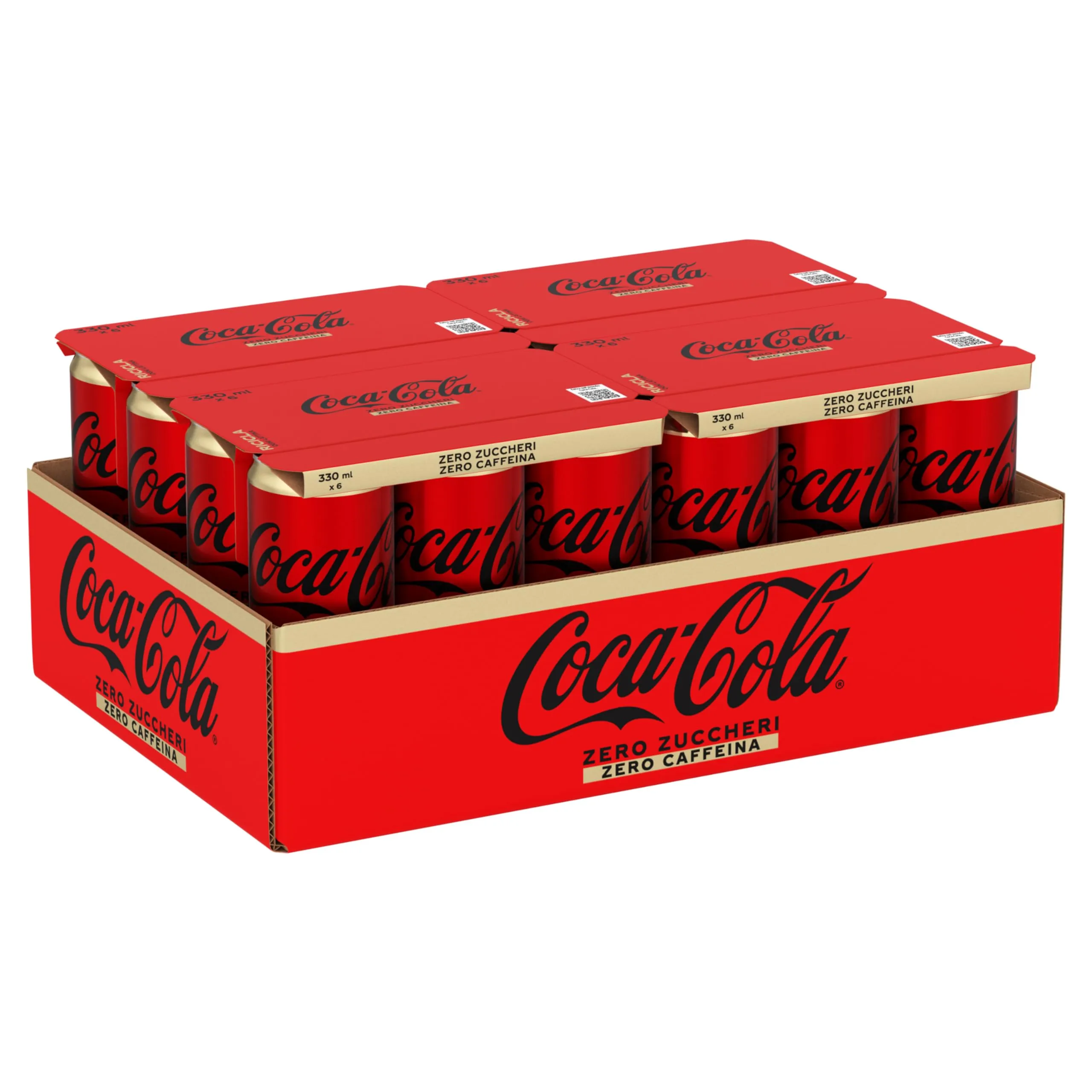 Coca-Cola Zero Zuccheri Zero Caffeina - 24 Lattine da 330ml