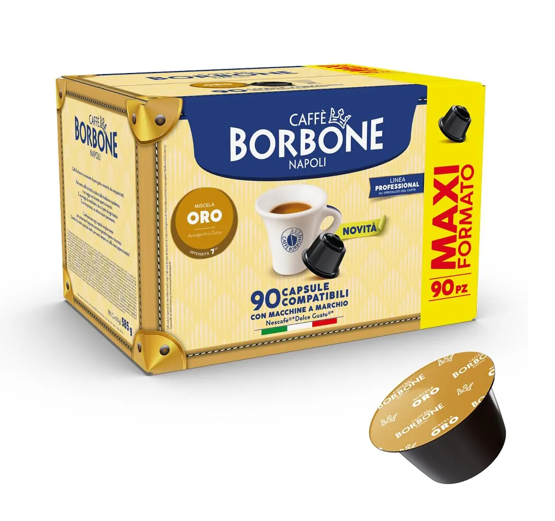 Caffè Borbone Miscela Oro - 90 Capsule Compatibili Dolce Gusto