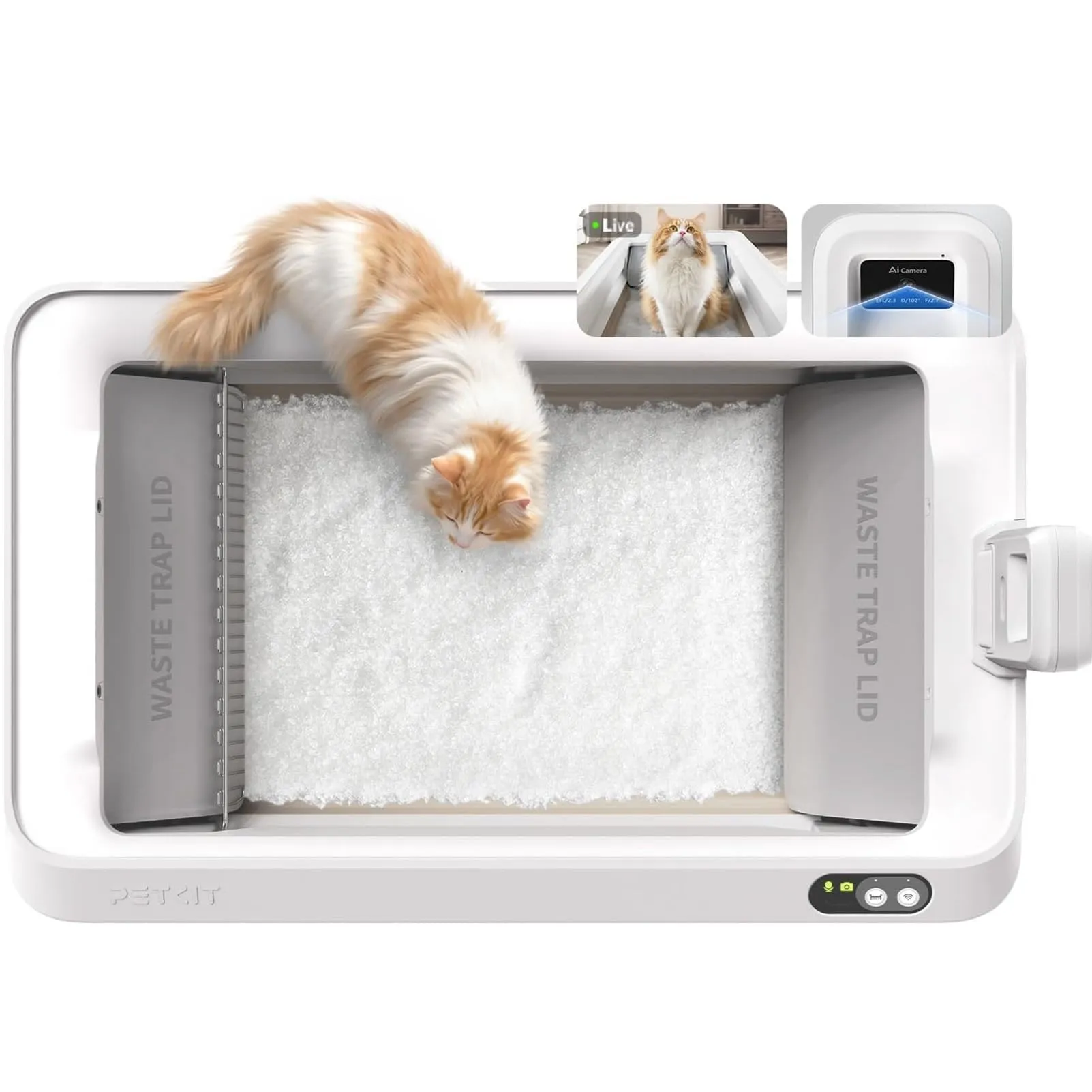 PETKIT PUROBOT CRYSTAL DUO Lettiera Gatto Autopulente con Telecamera AI