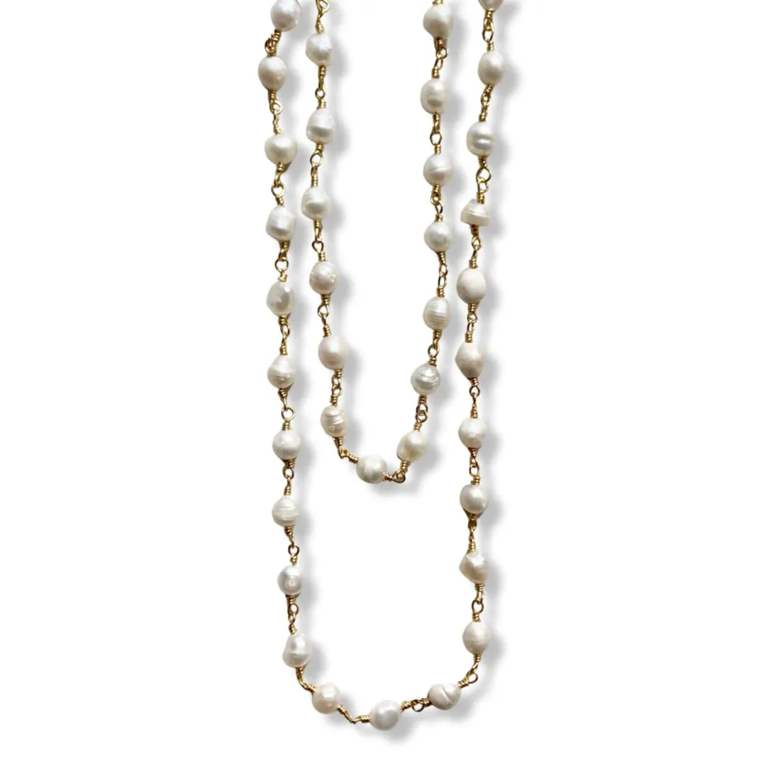 Collana Artigianale in Pietre Dure e Perle di Fiume Naturali