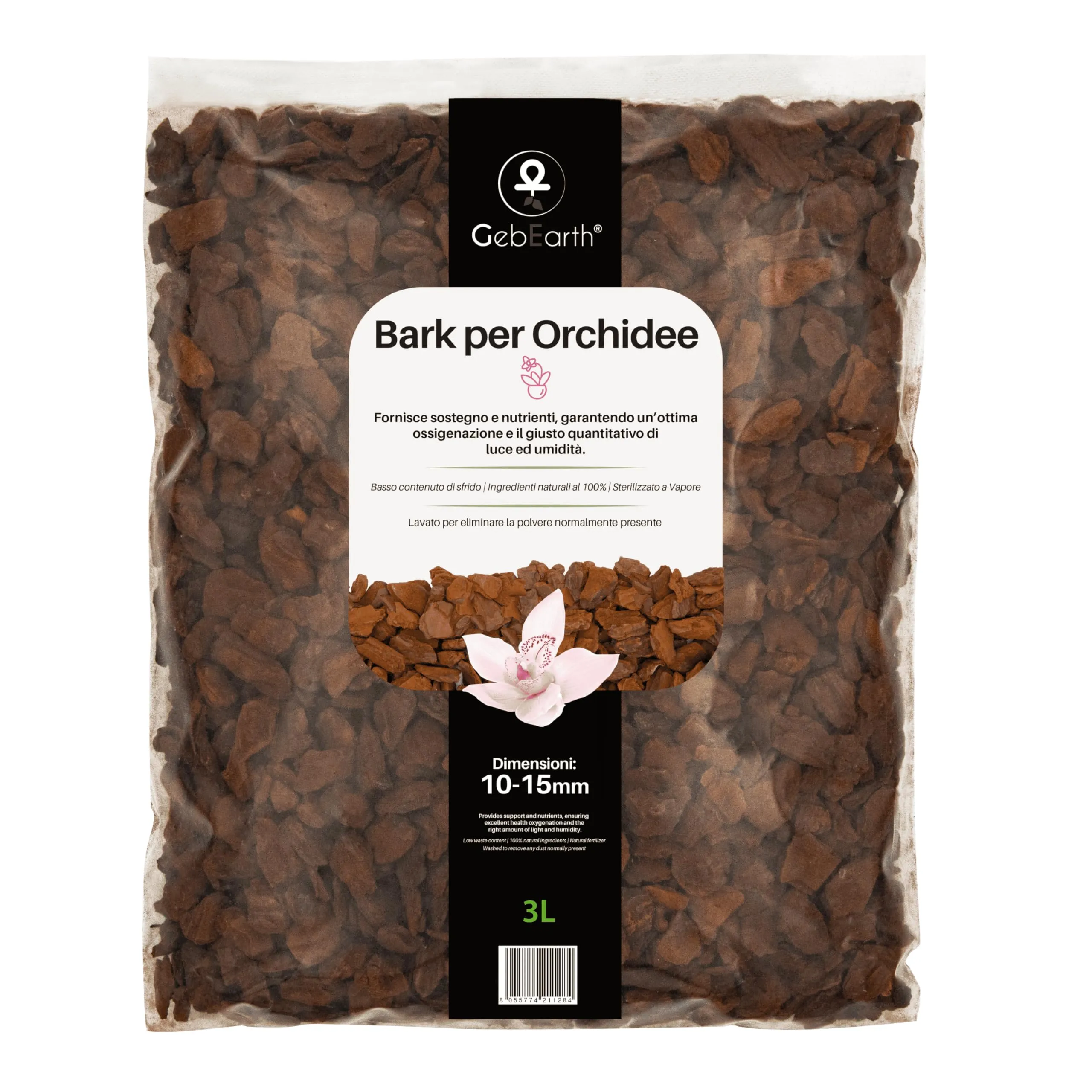 GebEarth® - Bark per Orchidee Professionale (3 Litri)