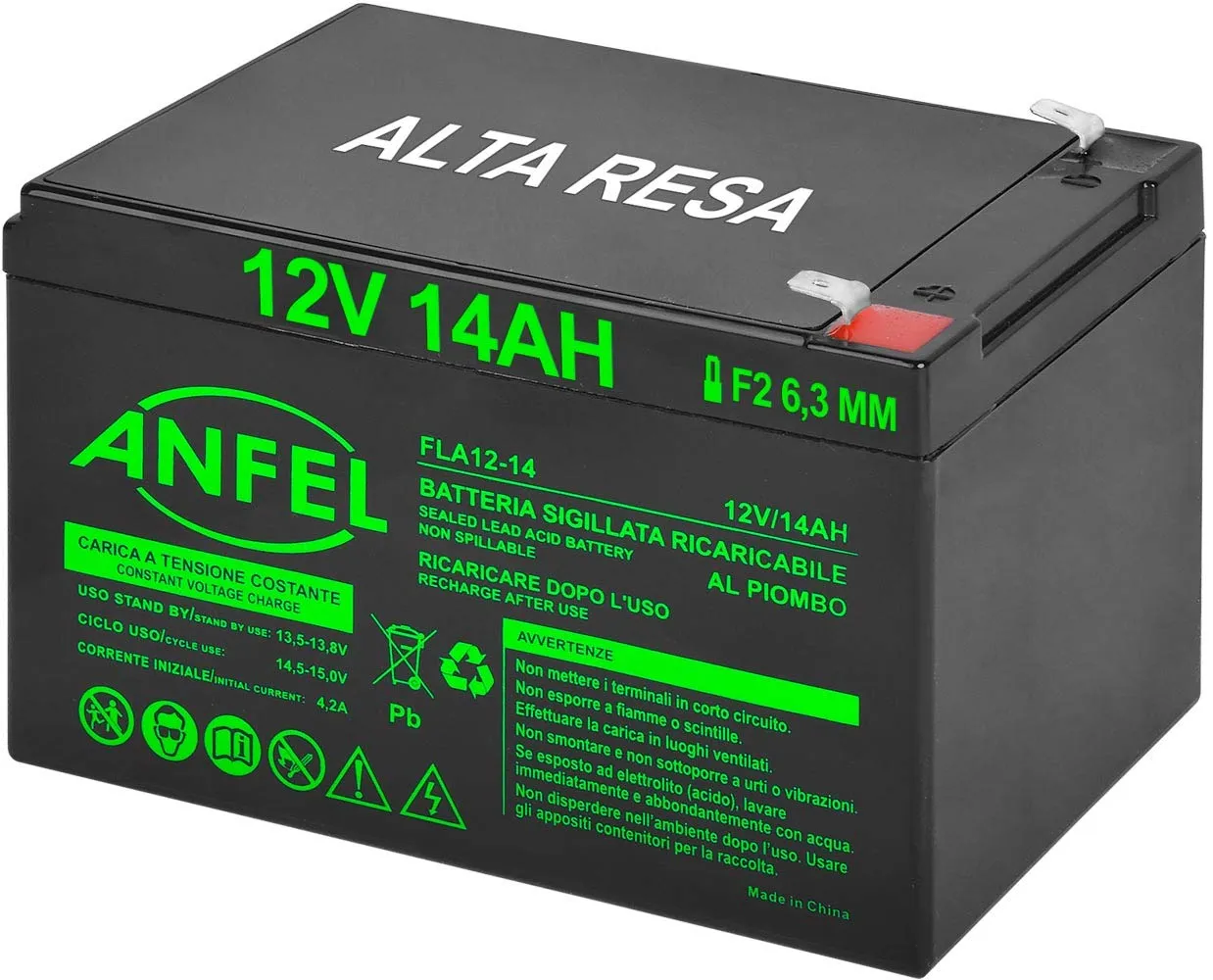Batteria AGM 12V 14Ah per molteplici applicazioni
