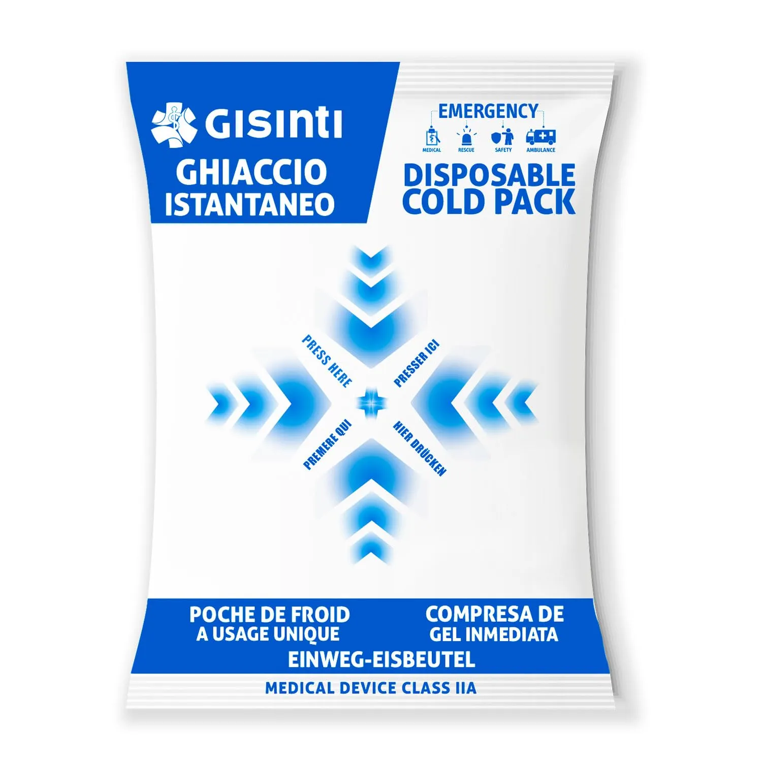 Gisinti Busta Ghiaccio Monouso - Sacco Gelo Istantaneo Made in Italy (100 Pezzi)