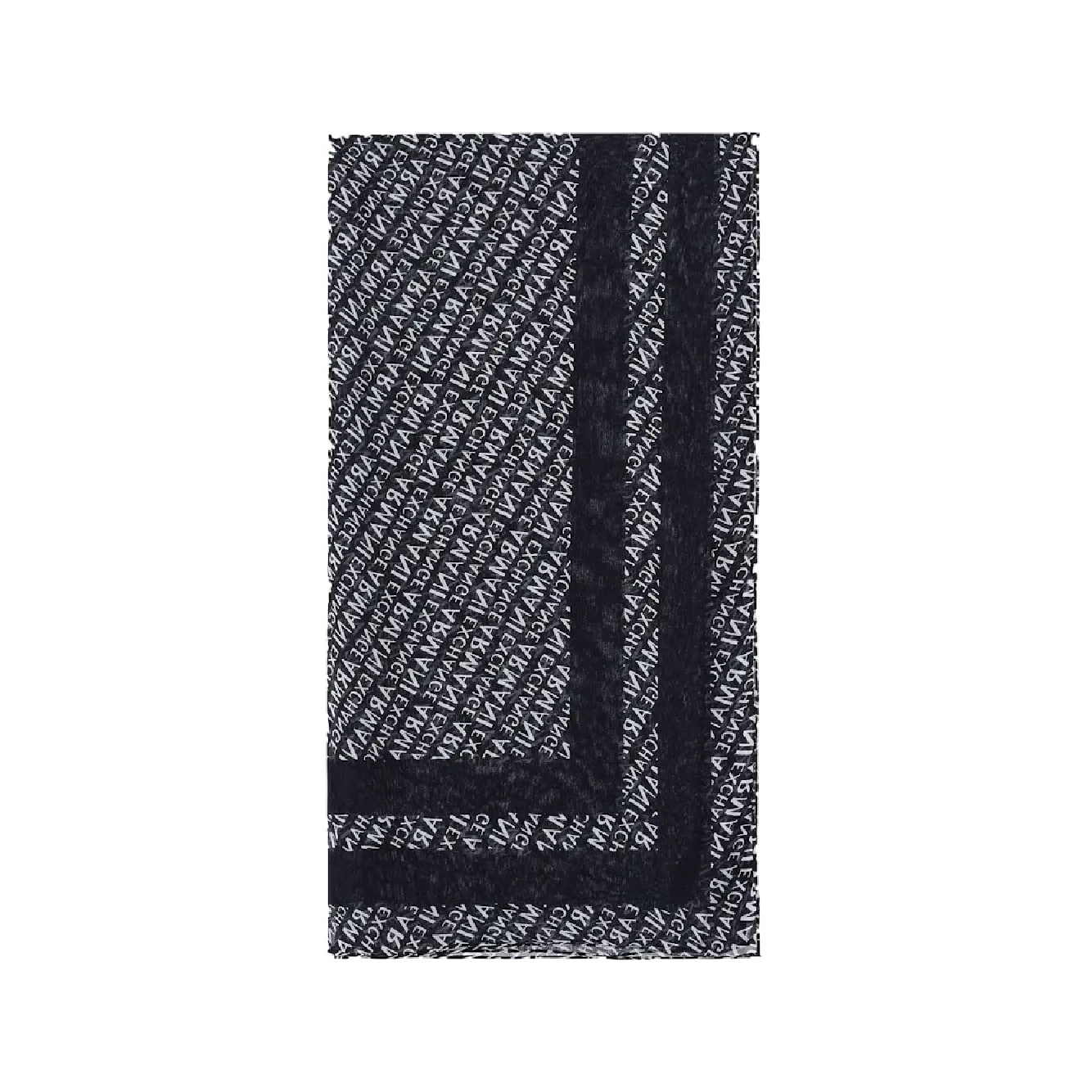 Armani Exchange Sciarpa Logo Nero Donna