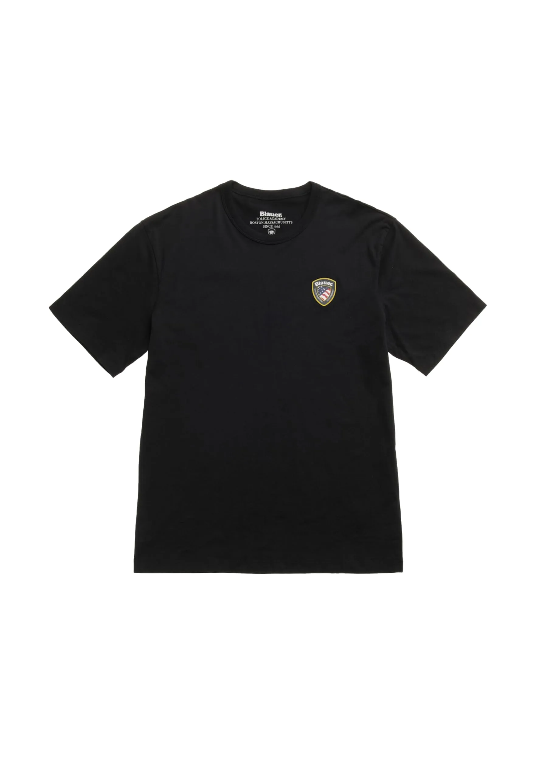 Blauer T-Shirt Logo Gommato Faxon Nero