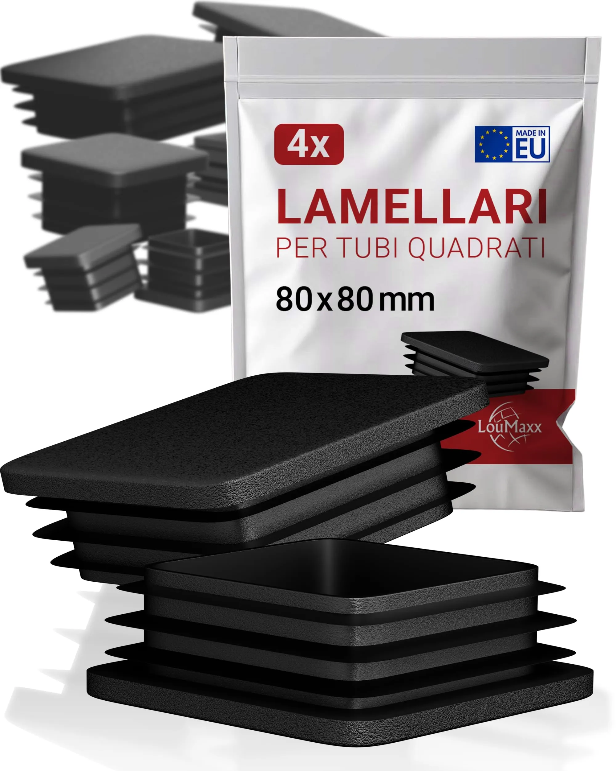 LouMaxx 4 Feltrini Lamellari 80x80 mm