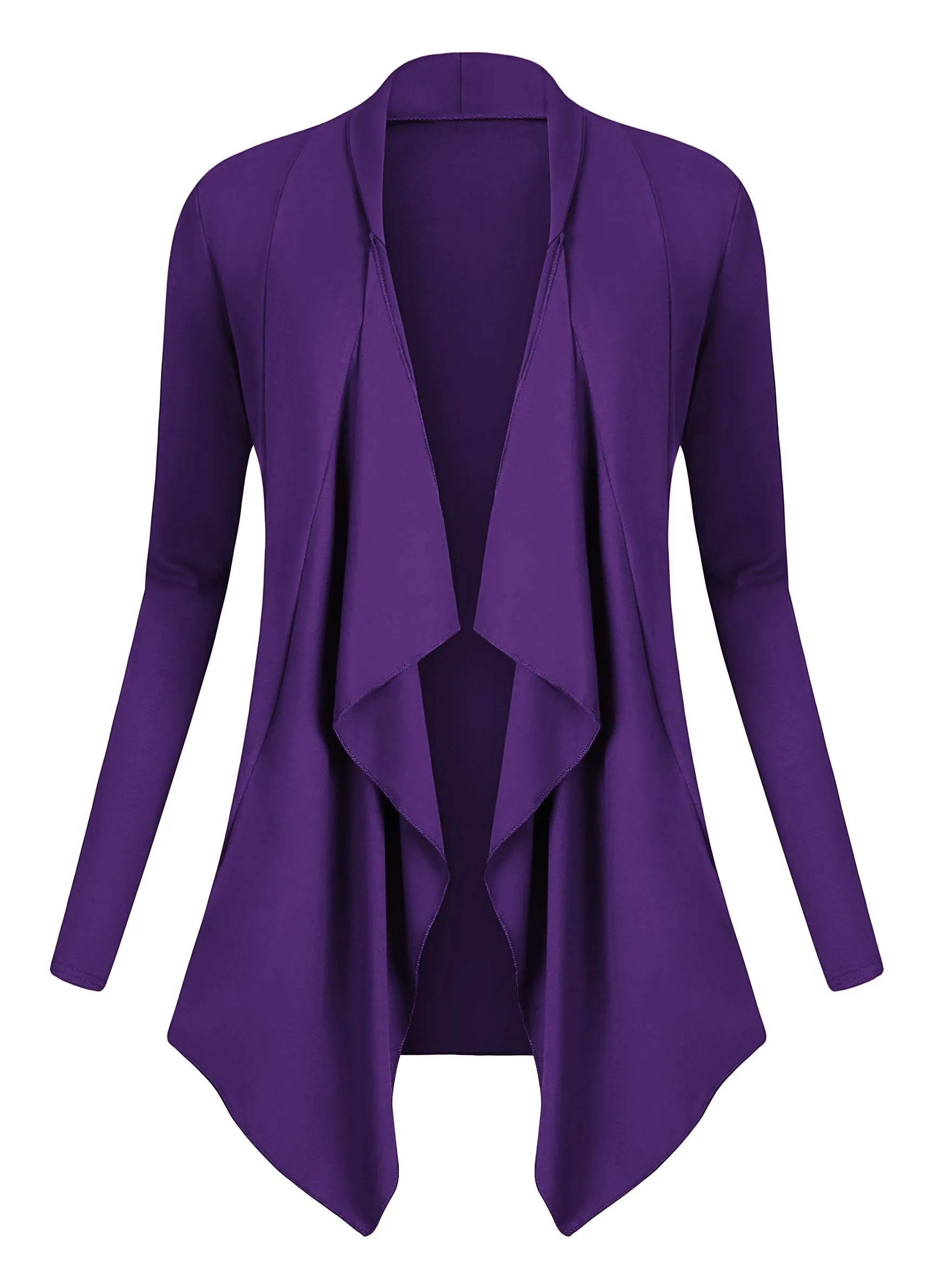Urban GoCo Cardigan Donna Drappeggiato Aperto Viola