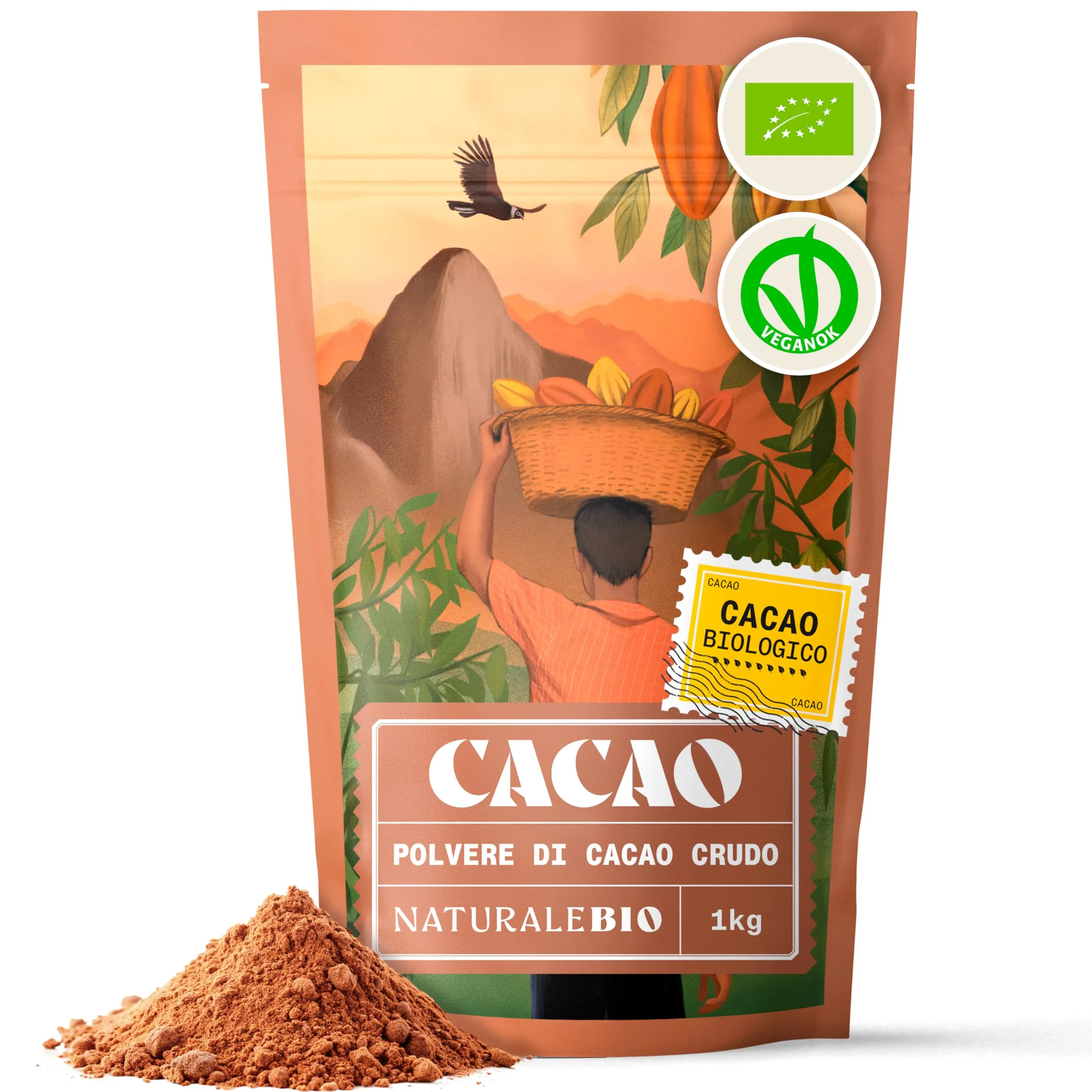 NaturaleBio Cacao Biologico in Polvere 1kg