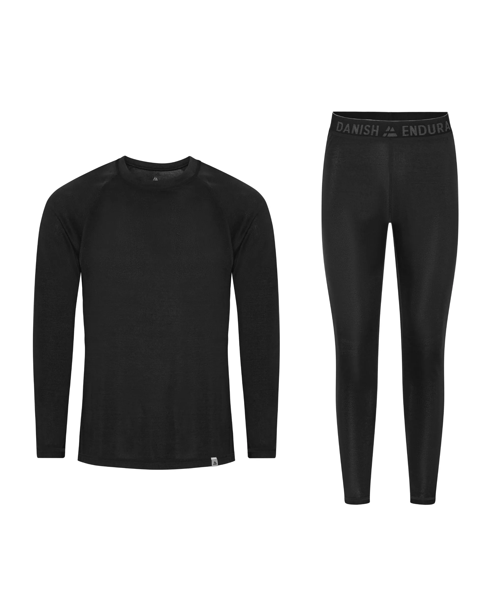 DANISH ENDURANCE Completo Maglia e Pantaloni Termici Uomo e Donna, Intimo Termico per Sci, Trekking, Black, M