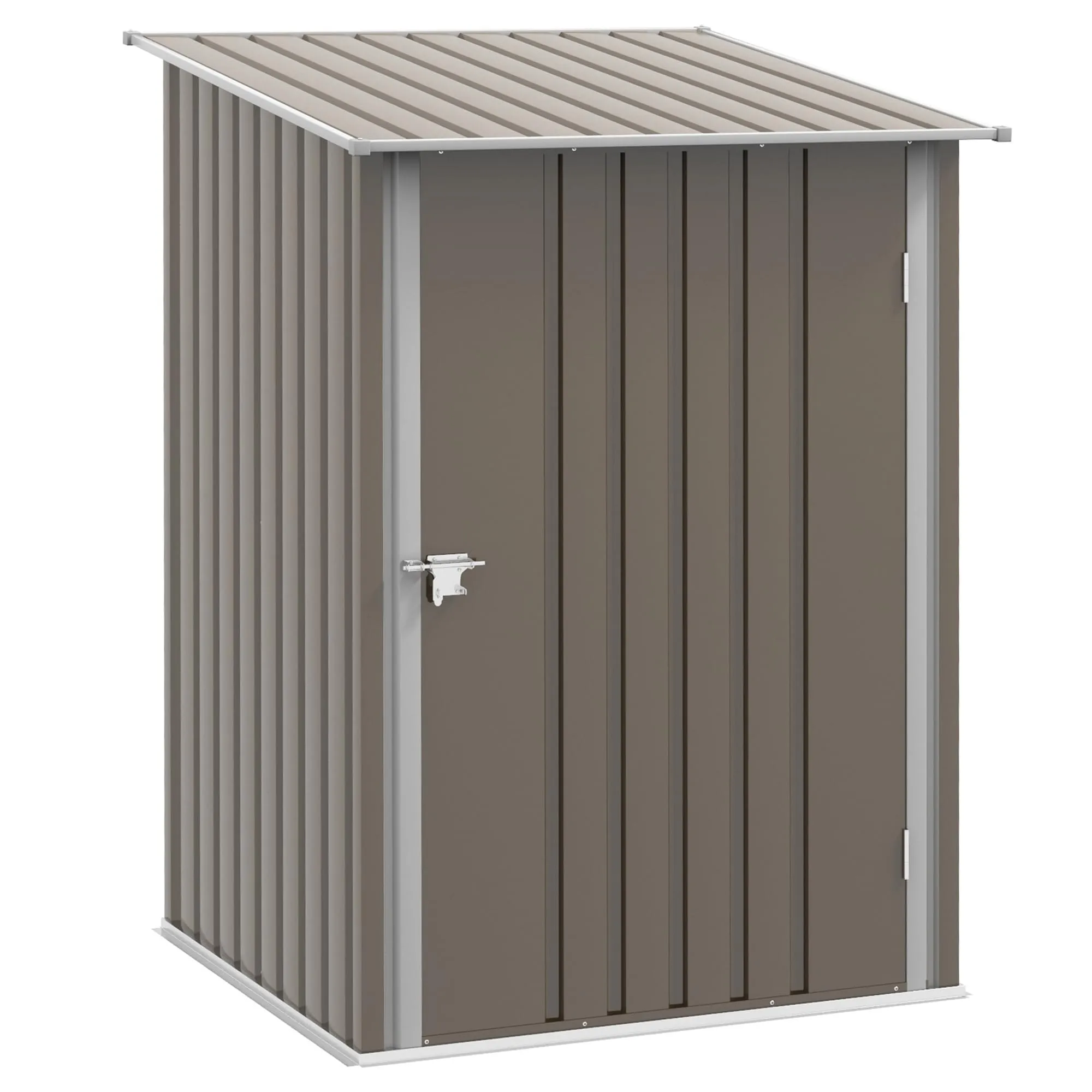 Outsunny Casetta da Giardino in Acciaio Zincato 0.92m² con Porta Battente