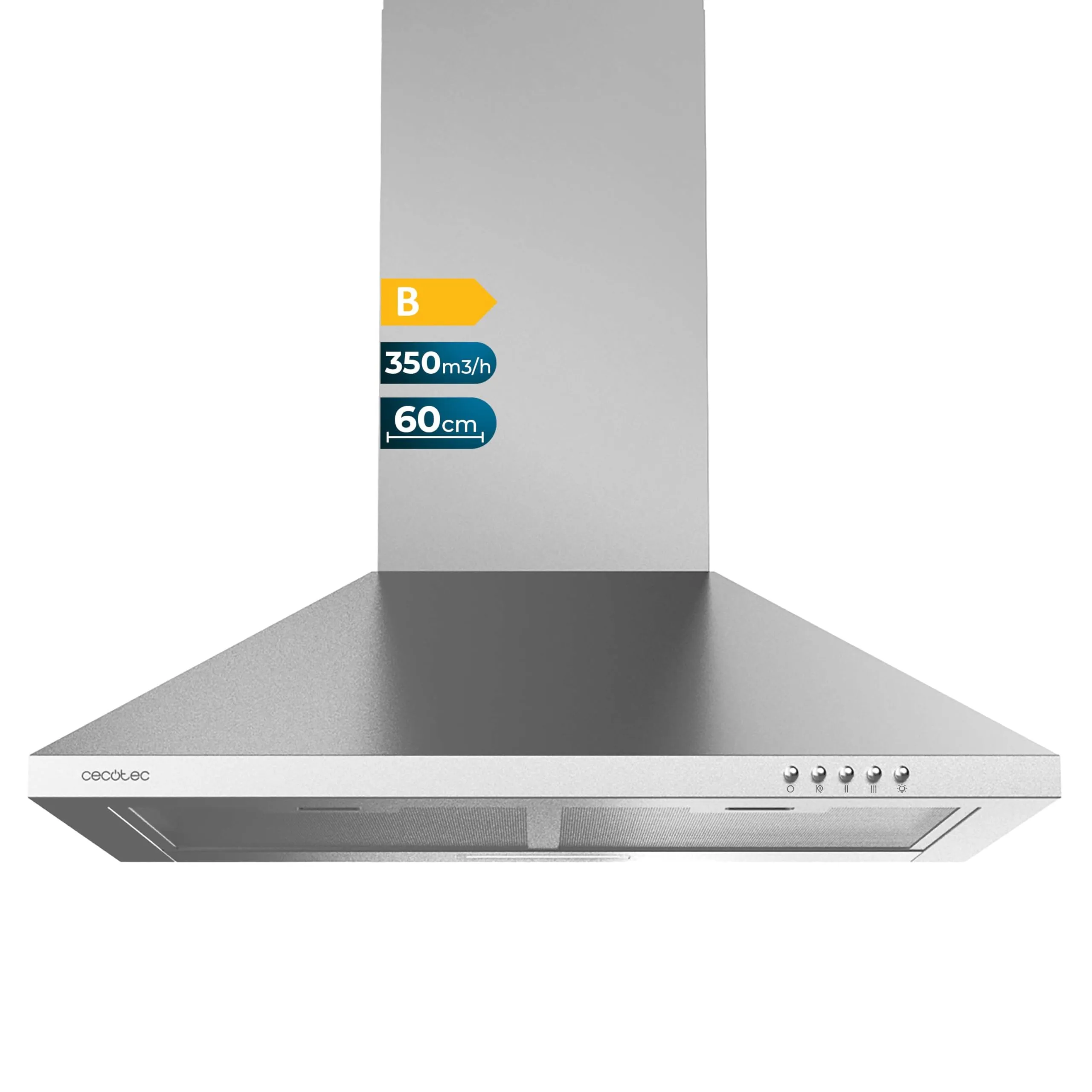 Cappa Aspirante Piramidale Cecotec Bolero Flux PM 603500 Inox B