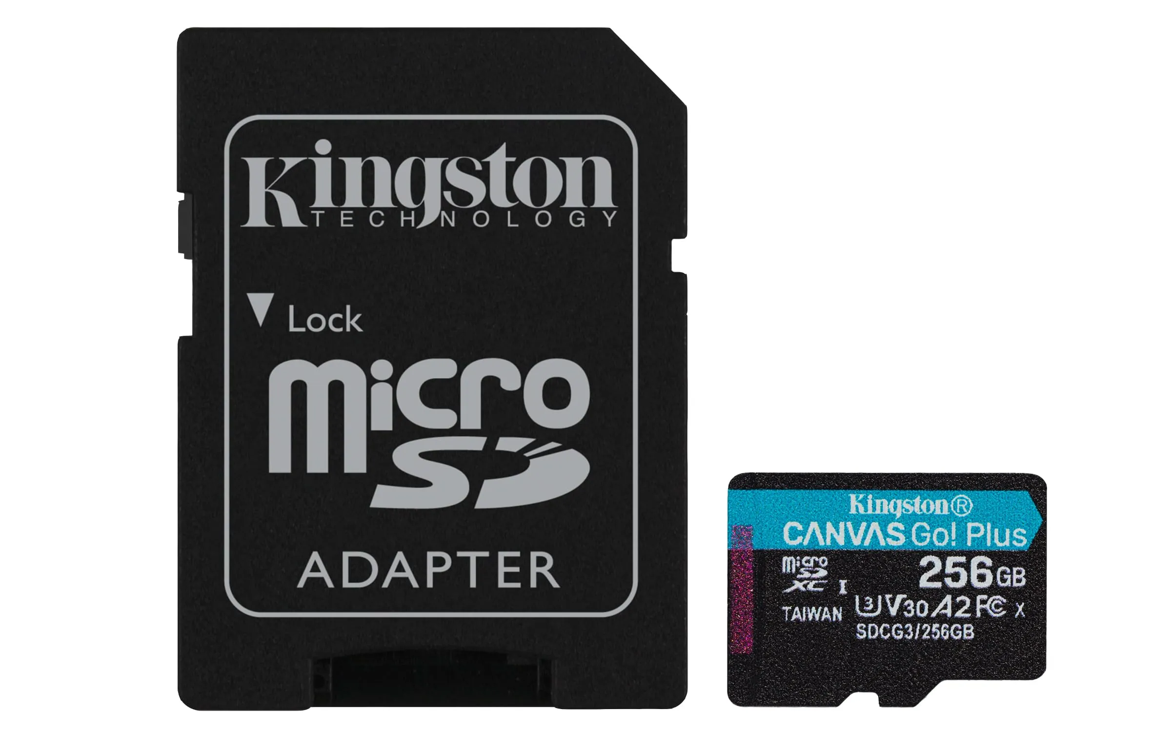 Kingston Canvas Go! Plus 256GB microSDXC UHS-I U3 V30 A2 con Adattatore SD