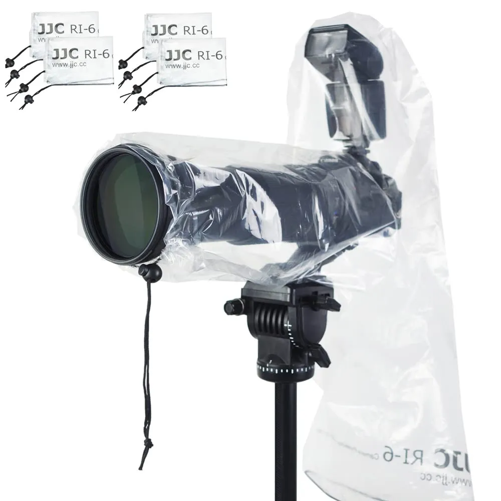Copertura Antipioggia Trasparente per Fotocamera DSLR - 4 Pezzi