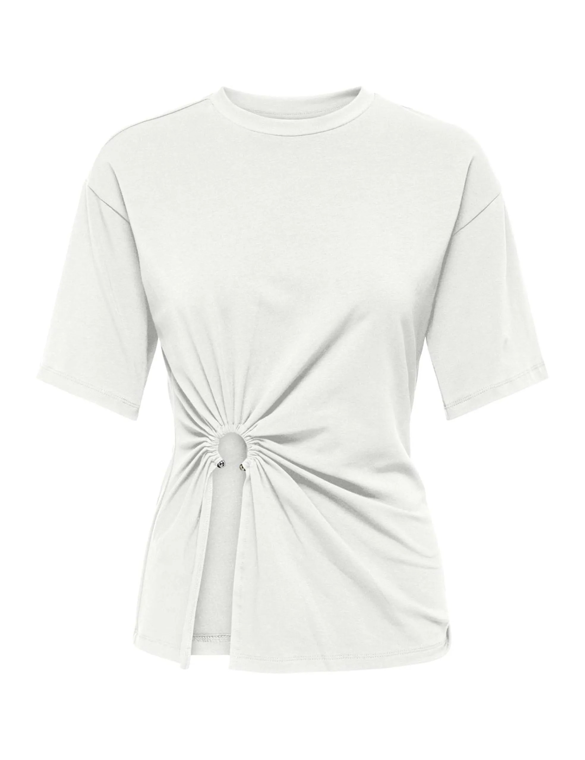 ONLY Onlcleo S/S O-Neck Top Jrs, Bianco