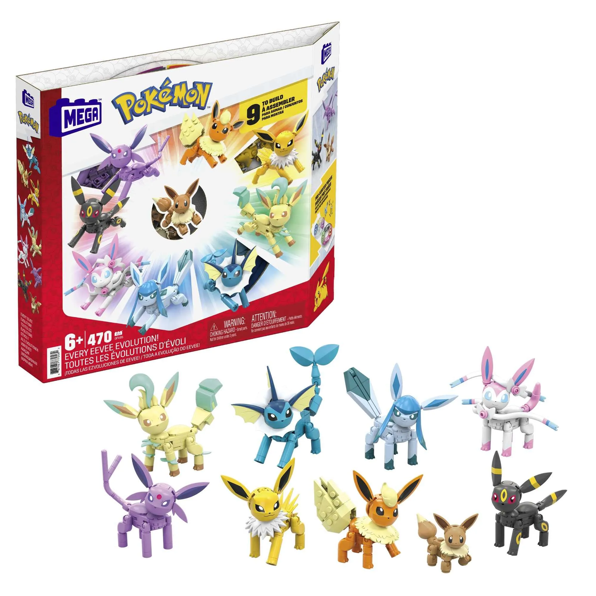 MEGA Pokémon - Eevee Evoluzioni Leggendarie, Set Costruzioni GFV85