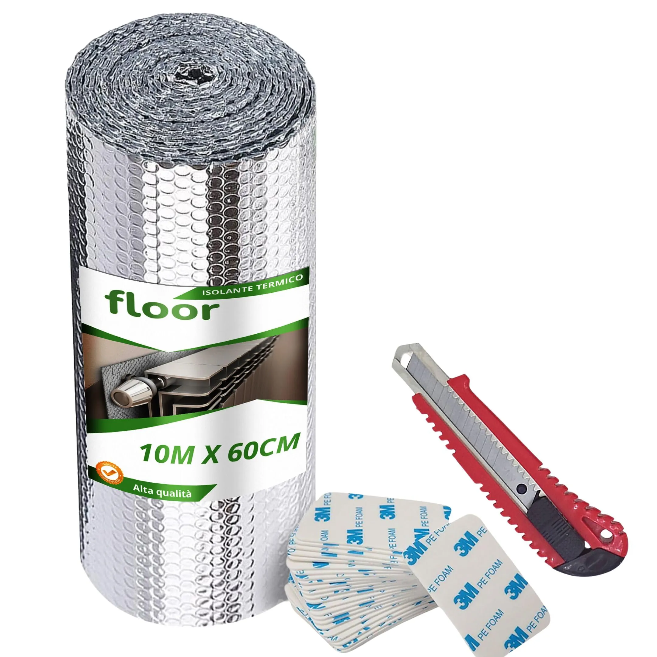 Floor | Pannelli Termoriflettenti per Termosifoni 10 m x 60 cm