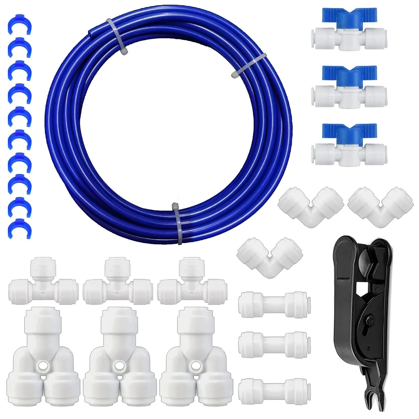 Kit Raccordo Filtro Acqua Osmosi Inversa HUAZIZ 10 Metri con Connessioni Rapide 1/4"