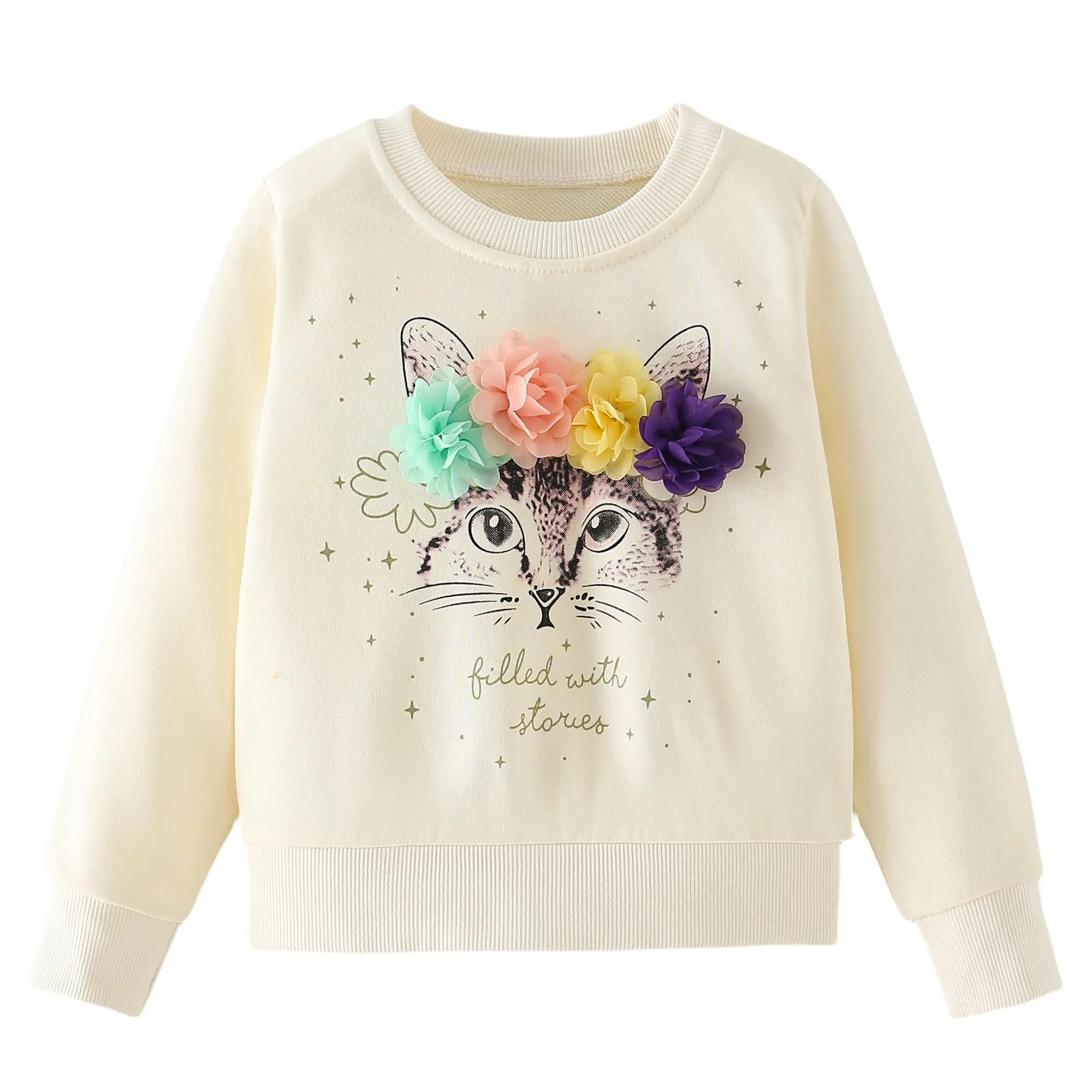 Codkkre Felpa Bambina in Cotone - Stile 7, 8 Anni