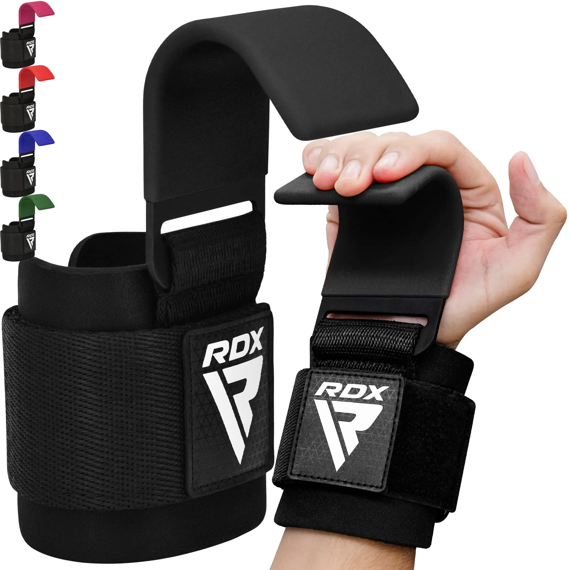 RDX Fitness Palestra Gancio Cinghie Sollevamento Pesi Fasce Supporto Polso Peso Bodybuilding