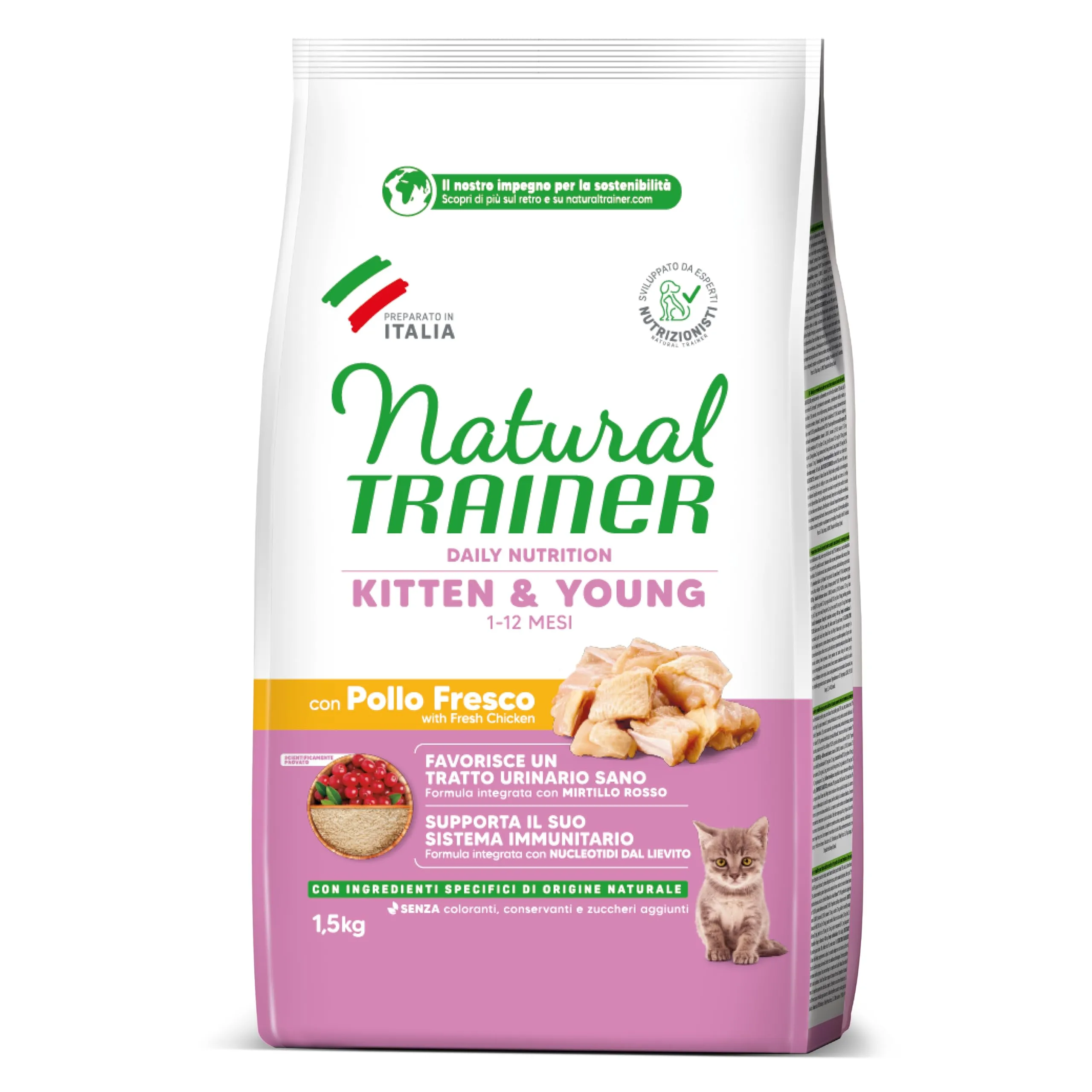 NovaFoods Cibo per Gatti Natural Cat Kitten 1,5KG