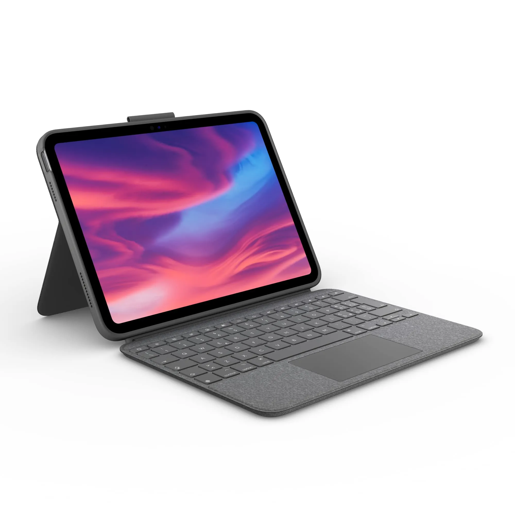 Logitech Combo Touch per iPad (10ª gen - 2022), custodia con tastiera retroilluminata rimovibile con ampio trackpad di precisione e tecnologia Smart Connector, Layout ITA, Graphite