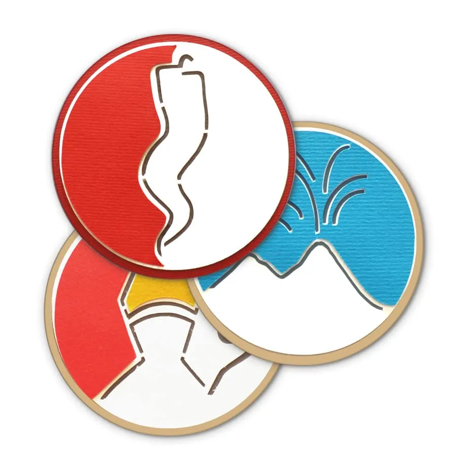 Magneti Tondi Napoli - Set da 3 - Artigianato Iconico Made in Italy