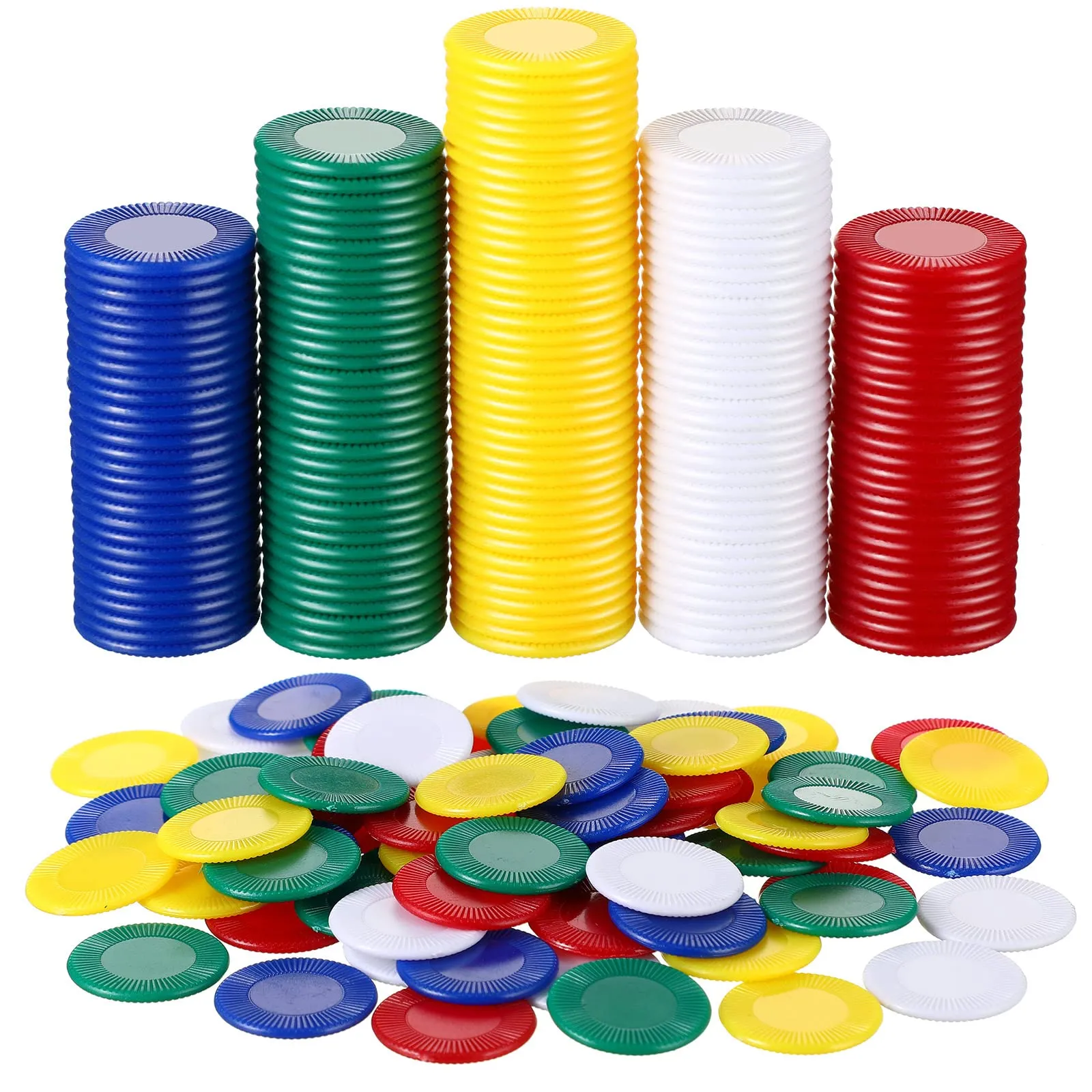 1000 Fiches da Poker in Plastica Colorate - Perfette per Giochi, Matematica e Bingo